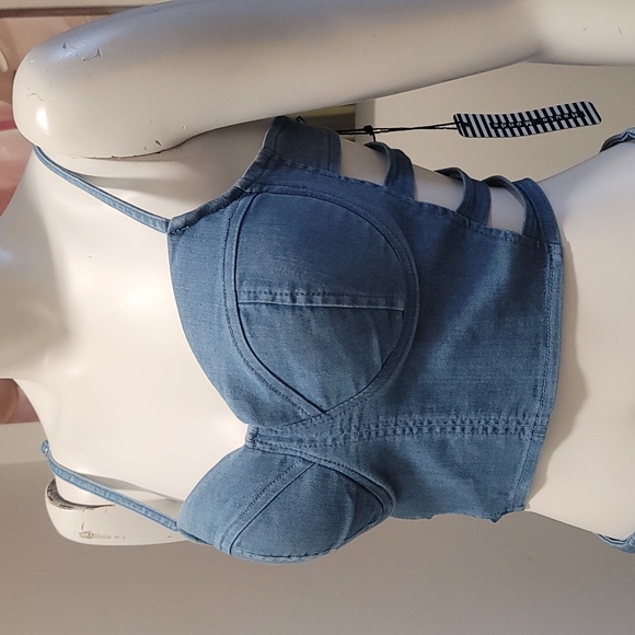 Haute Monde 2 piece set denim size medium - Picture 3 of 5